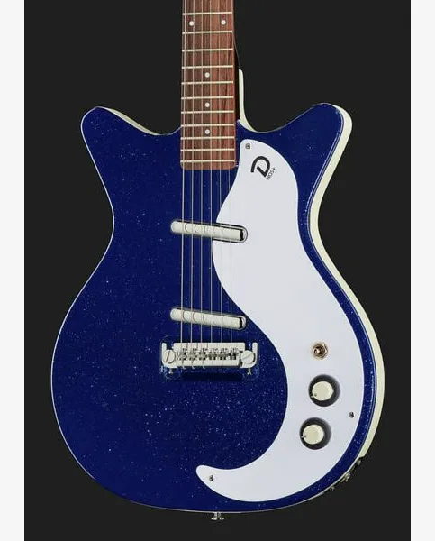 Danelectro 59M NOS+ Blue Metalflake 60th, yksityiskohta 4