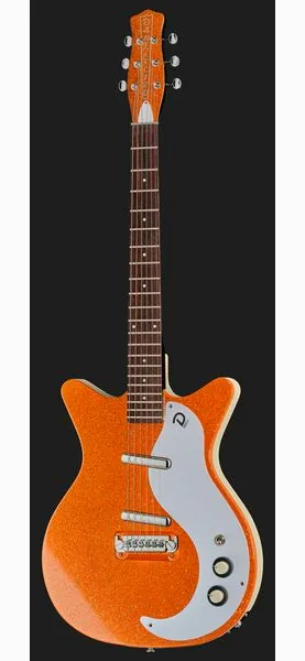 Danelectro 59M NOS+ Orange Metalflake, yksityiskohta 2