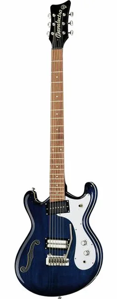 Danelectro 66BT Blue Burst edestä