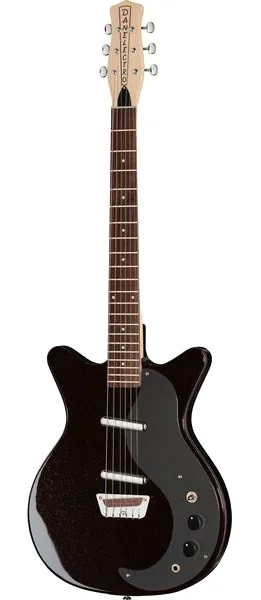 Danelectro Classic 59 Maroon Silver Glitt edestä