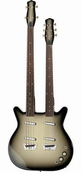 Danelectro DB604 Black Burst edestä