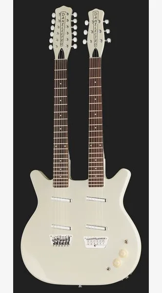 Danelectro Doubleneck 612 White, yksityiskohta 2