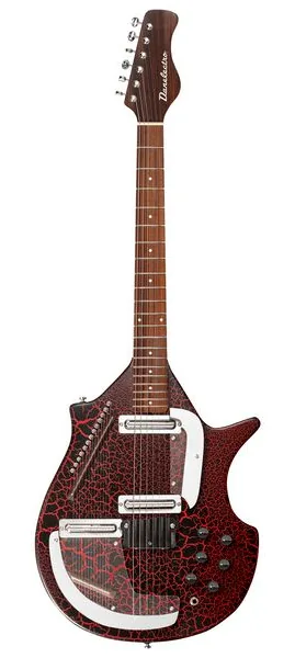 Danelectro Sitar Red Crackle edestä