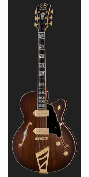 DAngelico Deluxe 59 Satin Brown Burst, yksityiskohta 2