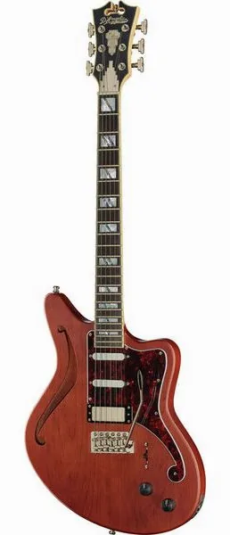 DAngelico Deluxe Bedford SH Matte Walnut edestä