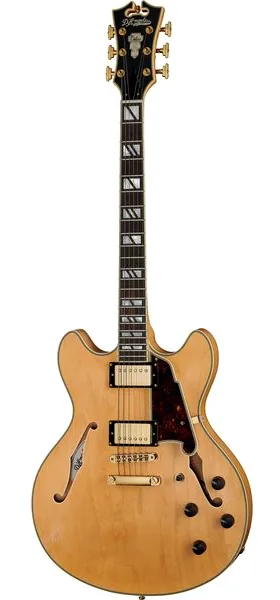 DAngelico Deluxe DC Satin Honey edestä
