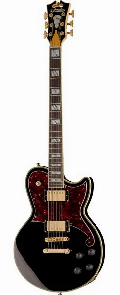 DAngelico DLX Atlantic Bariton Solid BLK edestä