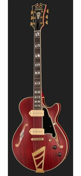 DAngelico DLX SS Barit. Satin Trans Wine, yksityiskohta 2