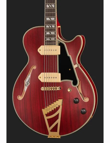DAngelico DLX SS Barit. Satin Trans Wine, yksityiskohta 4