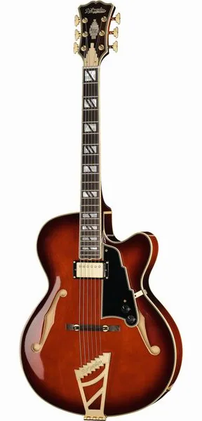 DAngelico Excel 16 Amaretto Burst edestä