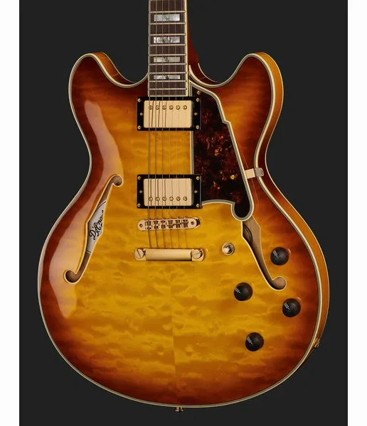 DAngelico Excel DC XT Iced Tea Quilt, yksityiskohta 4