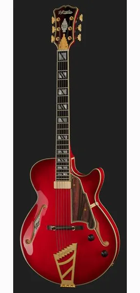 DAngelico Excel SS Soho Dark Cherry Burs, yksityiskohta 2