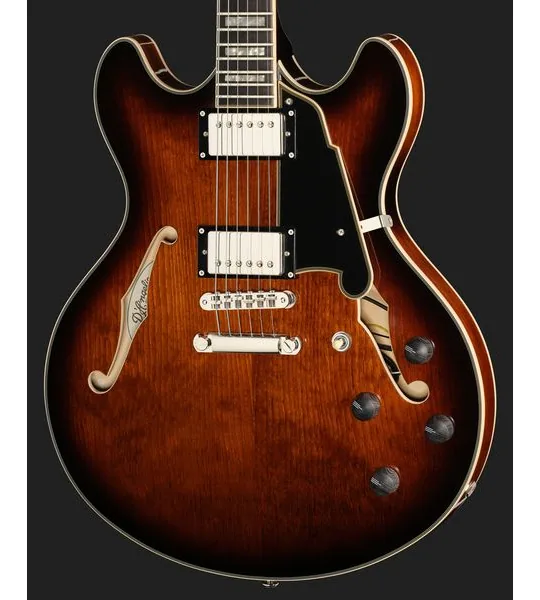 DAngelico Premier DC Brown Burst, yksityiskohta 4
