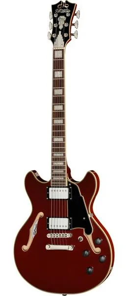 DAngelico Premier Mini DC Burnt Red edestä