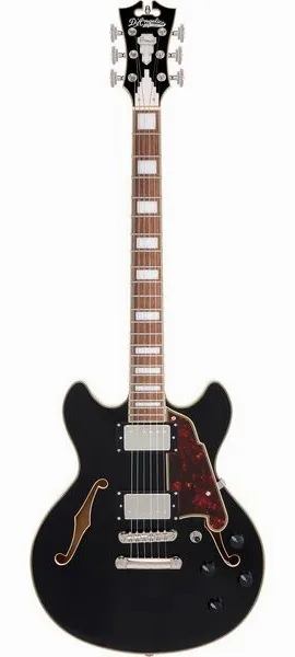 DAngelico Premier Mini DC Solid Black edestä