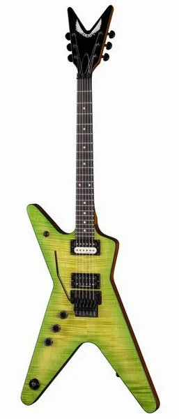 Dean Guitars ML 79 Fld Flame Dunc Slime LH edestä