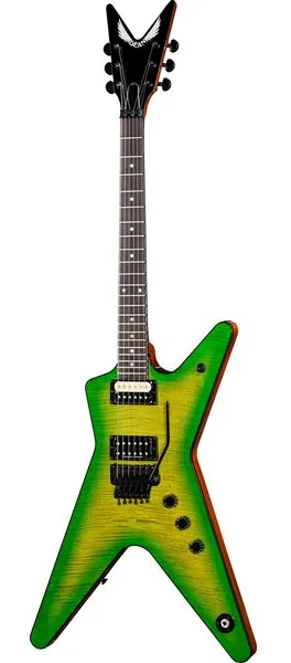 Dean Guitars USA ML Floyd Flame Top Slime edestä