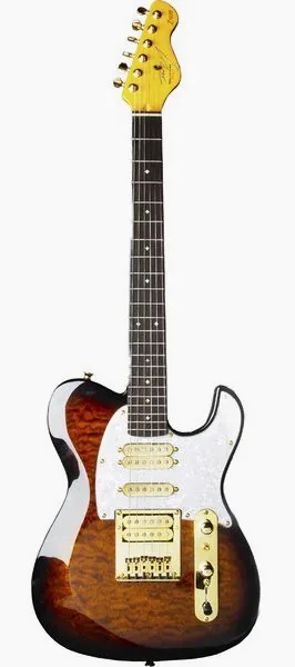 Dean Zelinsky Private Label Dellatera ATW Walnut Burst edestä
