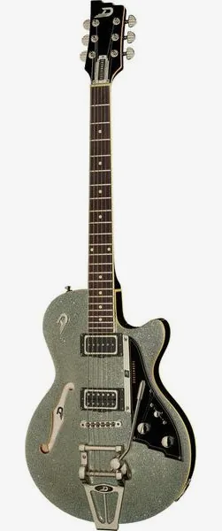 Duesenberg Starplayer TV Silver Sparkle edestä