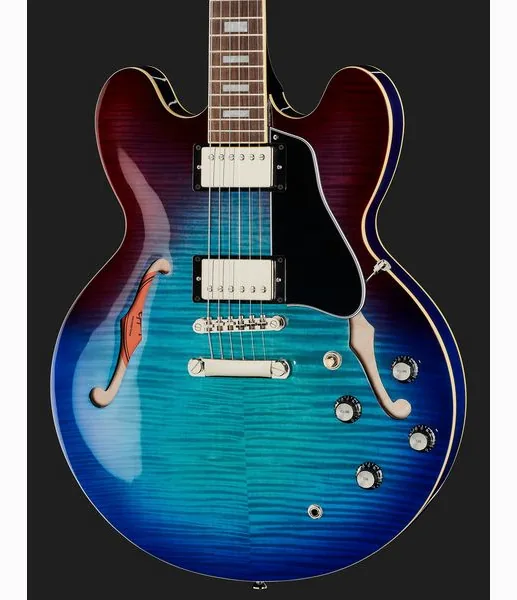 Epiphone ES-335 Figured Blueberry Burst, yksityiskohta 4
