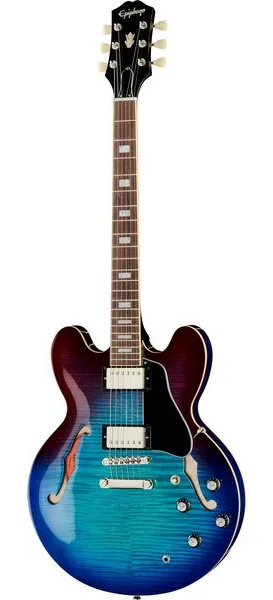 Epiphone ES-335 Figured Blueberry Burst edestä