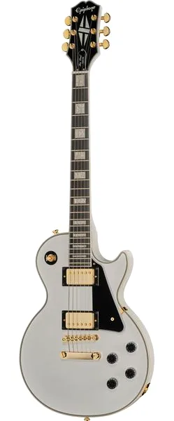 Epiphone Les Paul Custom Alpine WH edestä