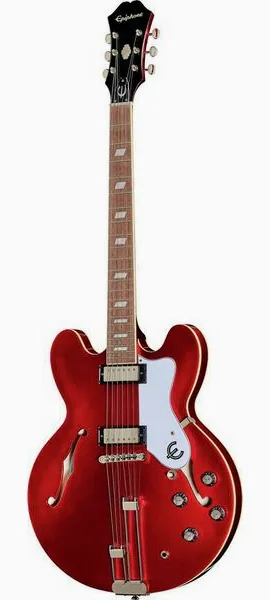 Epiphone Riviera Sparkling Burgundy edestä