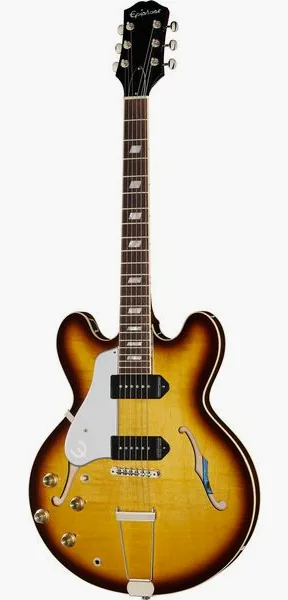 Epiphone USA Casino Vintage Sunburst LH edestä