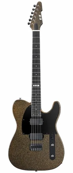 ESP E-II T-6 HS Gold Sparkle Satin edestä