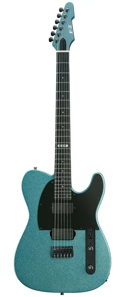 ESP E-II T-6 HS Ice Blue Sparkle edestä