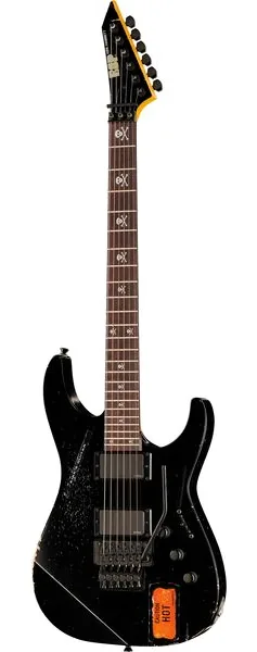 ESP KH-2 Vintage Distressed Black edestä
