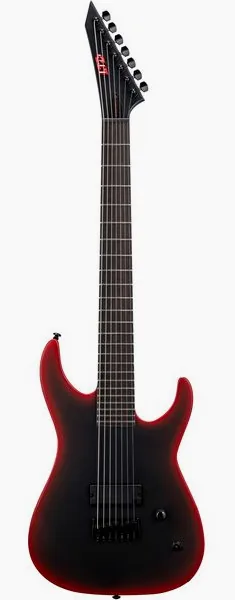 ESP LTD M-7B HT Black Metal II edestä