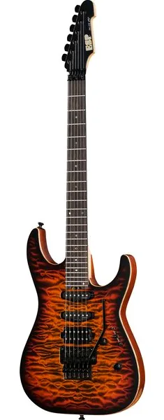 ESP M-III FR QM FSH BH Tiger Eye edestä