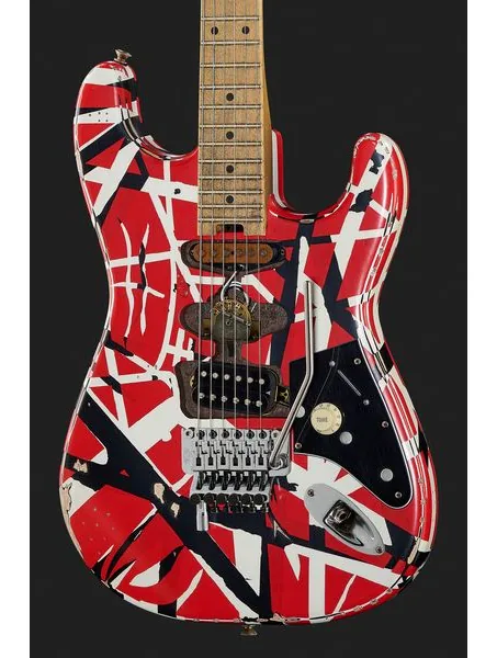 Evh Frankie Striped MN Relic R/W/B, yksityiskohta 4