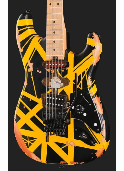 Evh Frankie Striped MN Relic B/Y, yksityiskohta 4