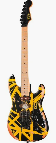Evh Frankie Striped MN Relic B/Y edestä