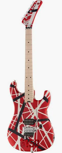 Evh Striped 5150 Red edestä