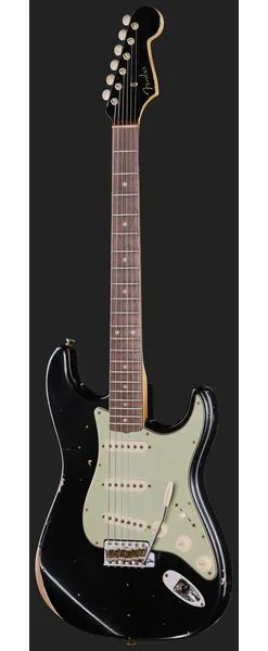 Fender 1960 Strat MP Relic Black, yksityiskohta 2