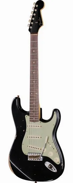 Fender 1960 Strat MP Relic Black edestä