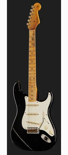 Fender 55 Strat BLK Journeyman Relic, yksityiskohta 2