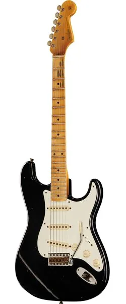 Fender 55 Strat BLK Journeyman Relic edestä