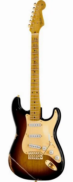 Fender 55 Strat Bone Tone WF2CS Relic edestä