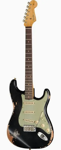 Fender 60 Strat ABLK Heavy Relic edestä