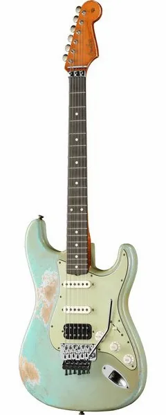 Fender 60 Strat HSS HR MBAH SADB edestä