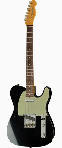 Fender 60 Tele BLK JM Relic RW edestä