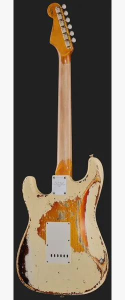 Fender 61 Strat SHR Aged V White 3TSB, yksityiskohta 3