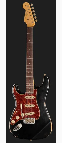 Fender 63 Strat Black Relic LH, yksityiskohta 2