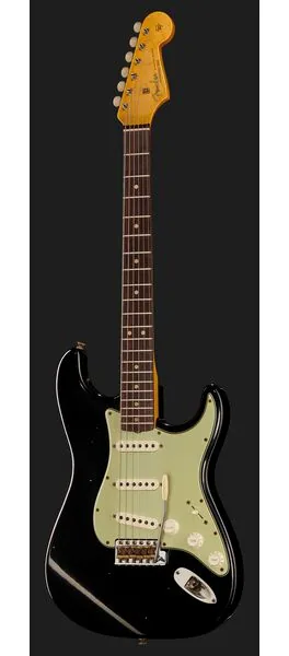 Fender 63 Strat BLK Journeyman Relic, yksityiskohta 2