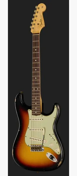 Fender 63 Strat Relic 3TSB MBDB, yksityiskohta 2
