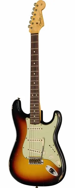 Fender 63 Strat Relic 3TSB MBDB edestä